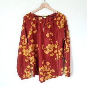 COPY - Sundance 100% Silk Floral Blouse L